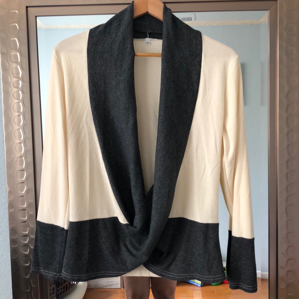 Cream and Grey Sweater
